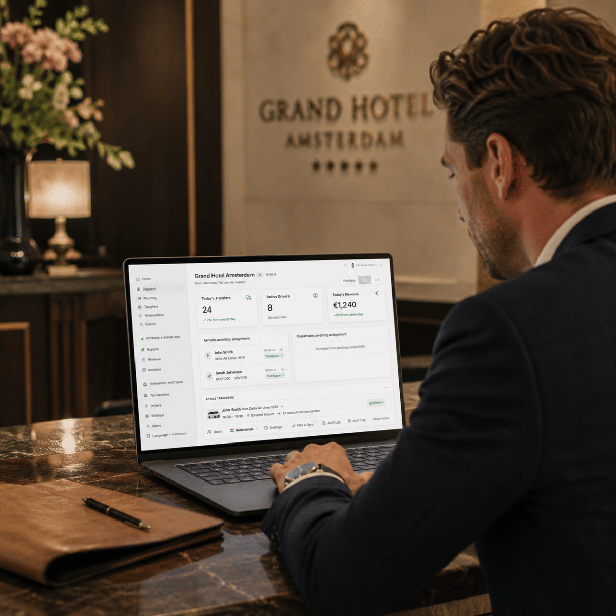 Shuttledesk, general manager using shuttledesk